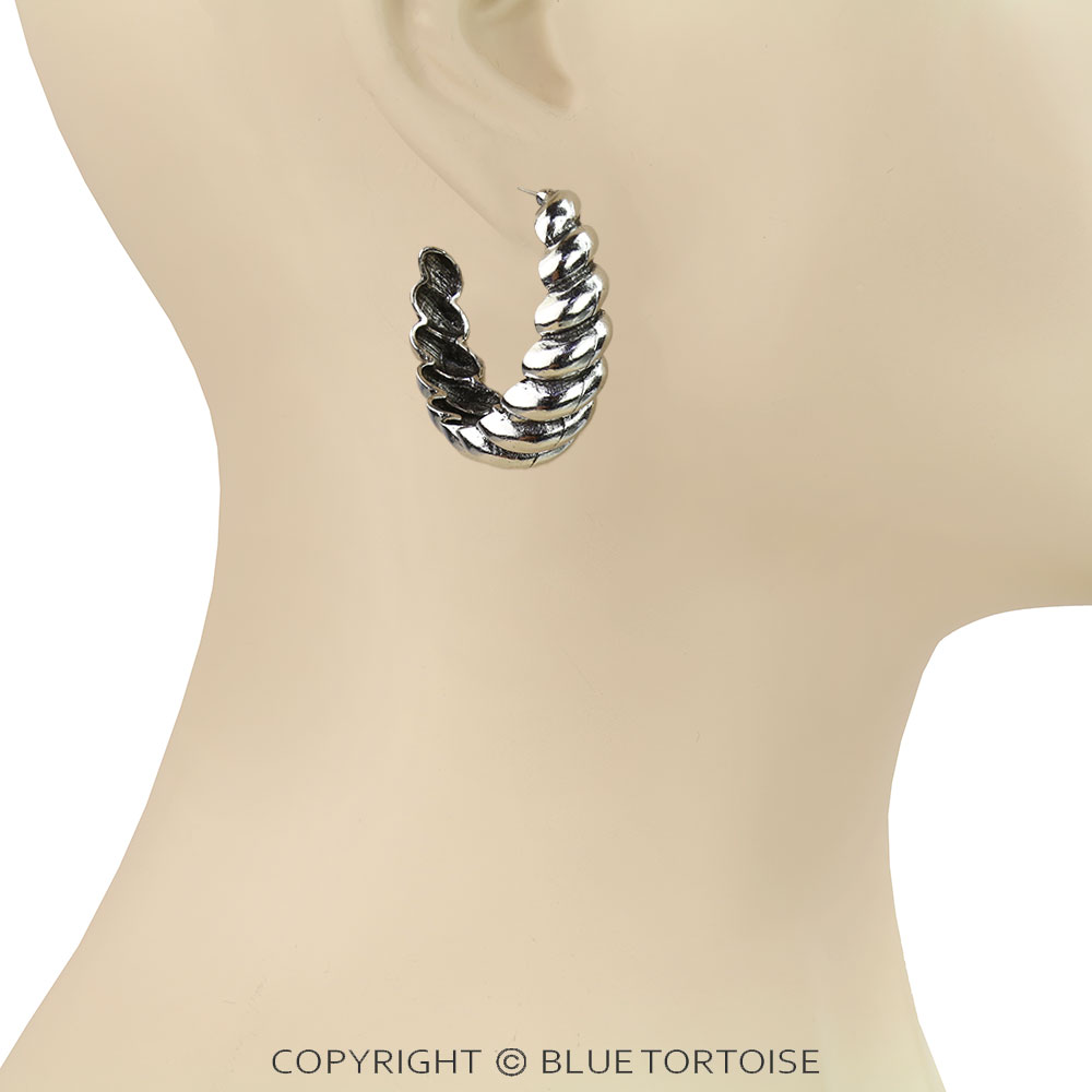 1.5" Western Style Hoop Earrings - Image 2