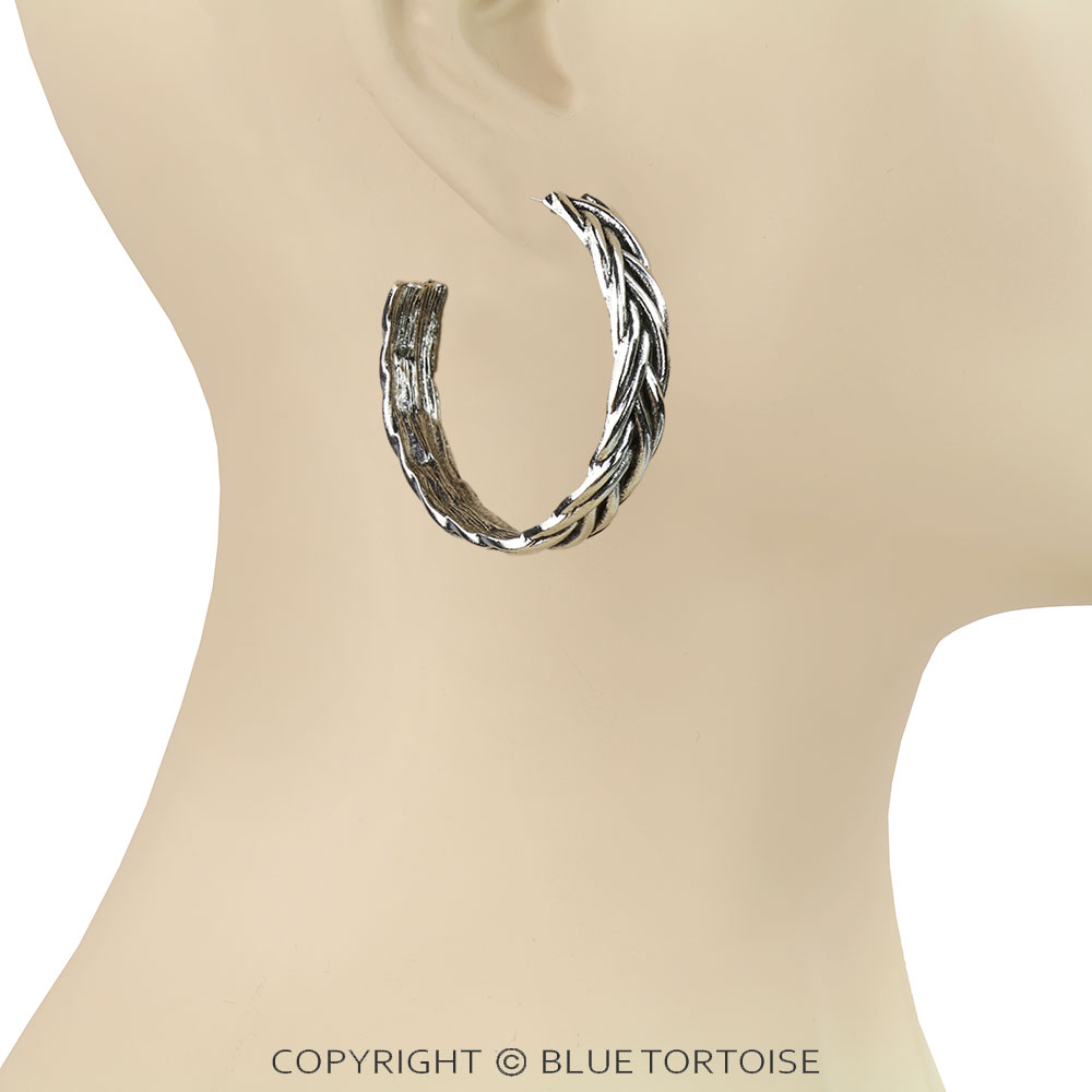 1⅞" Western Style Hoop Earrings - Image 2
