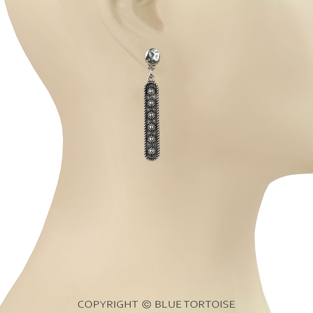 Western Style Bar Stud Earrings - Image 2