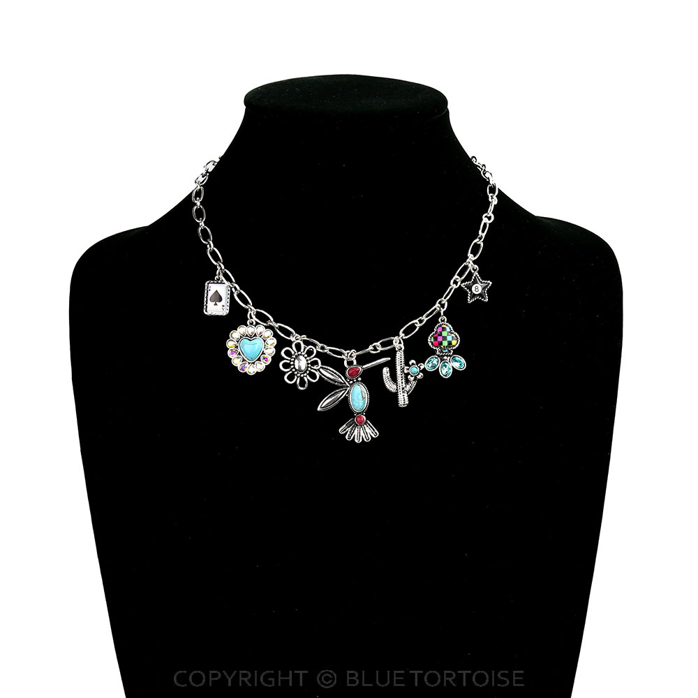 Western Hummingbird Multi Charm Necklace - Image 2