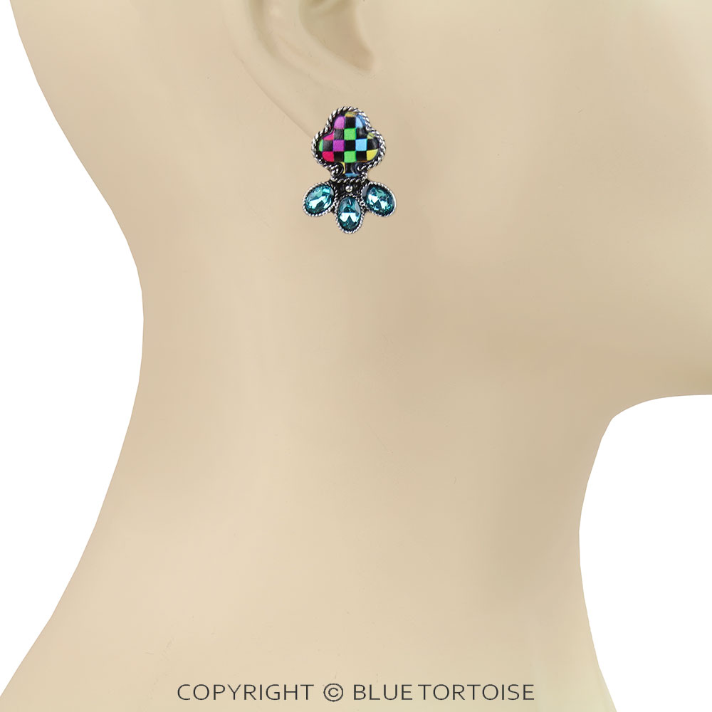 6 Pair Western Gamble Theme Stud Earring Set - Image 2