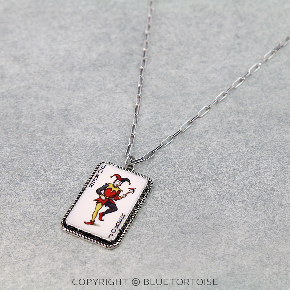 Western Vintage Joker Card Necklace - Image 3