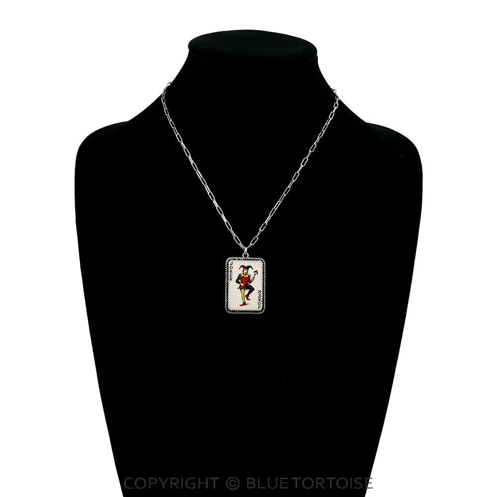 Western Vintage Joker Card Necklace - Image 2