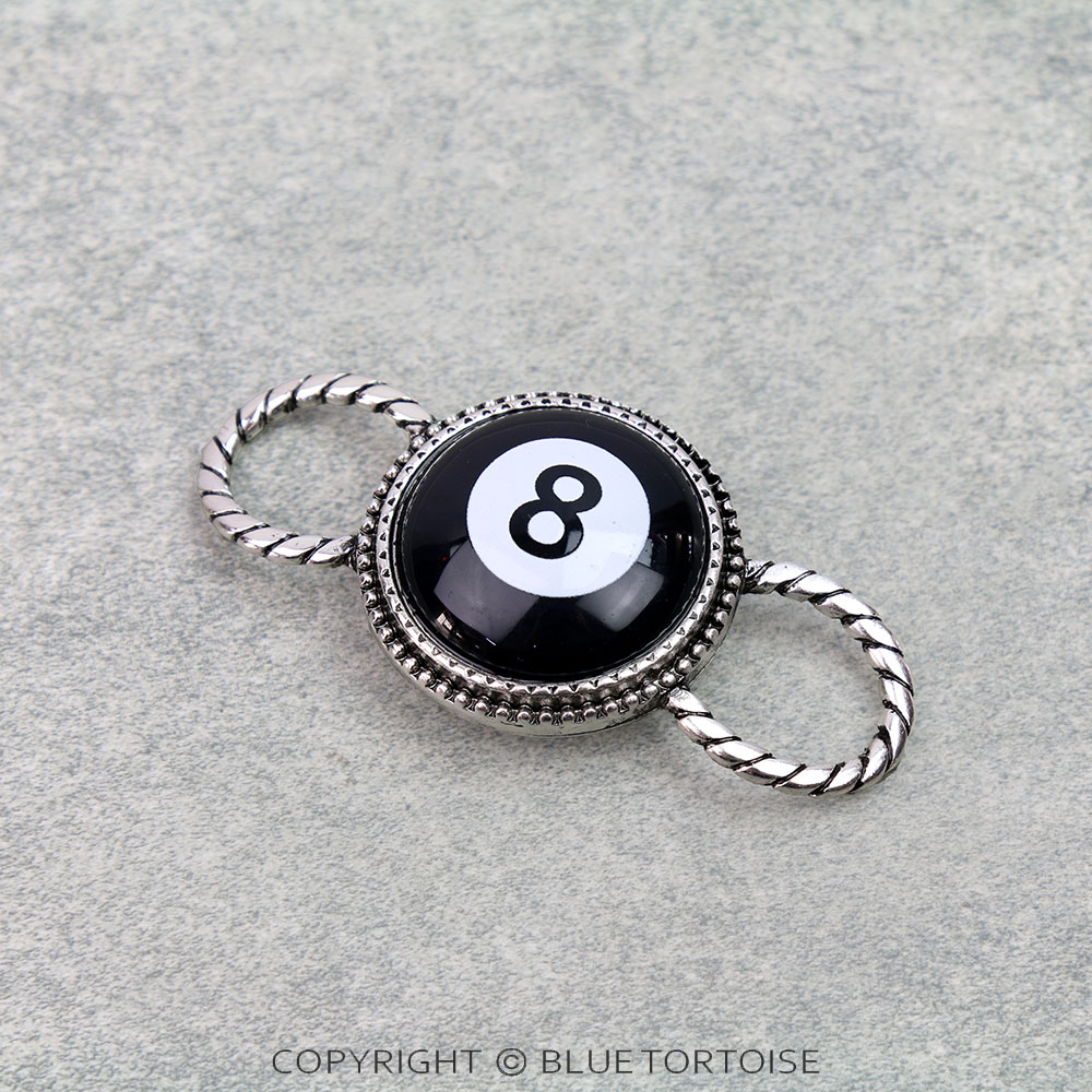 8 Ball Scarf Charm