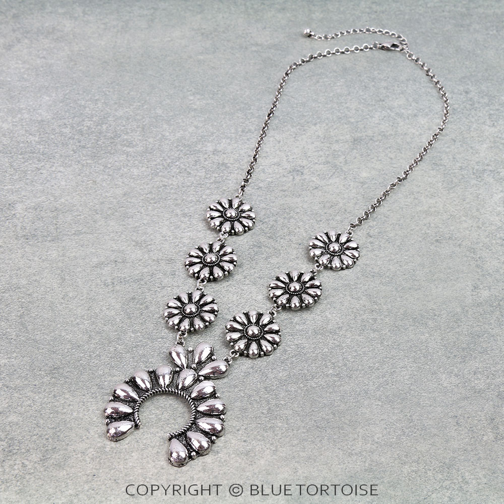 Western Ball Squash Blossom Necklace