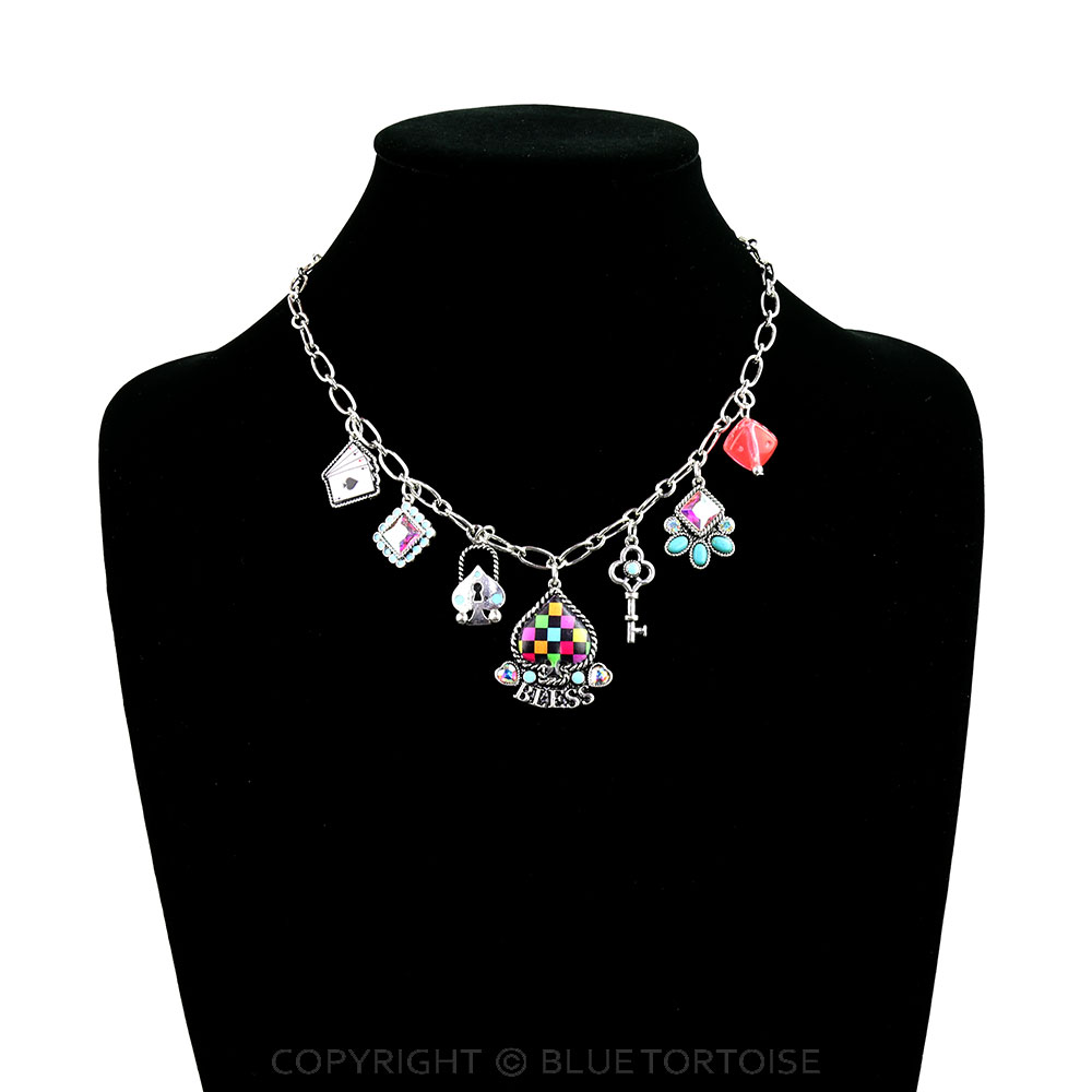Western Spade Multi Charm Necklace - Image 2