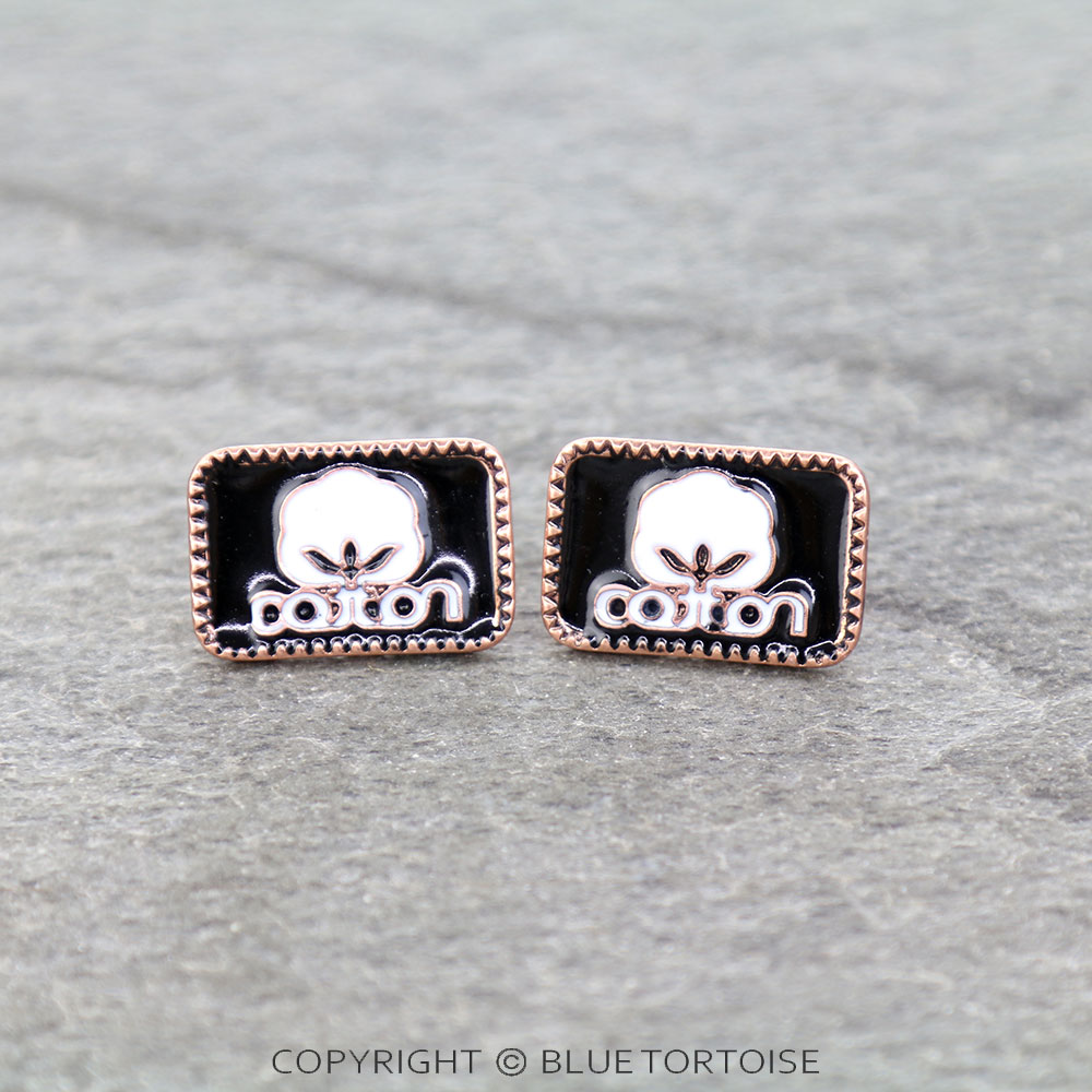 Western Cotton Stud Earrings