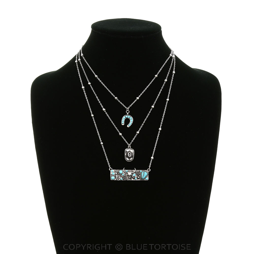 3 Layered Western Theme Necklace - Image 2