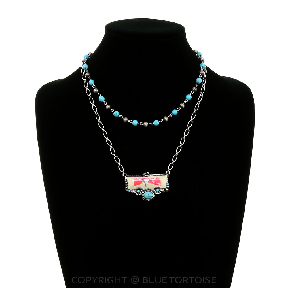 2 Layered Western Theme Necklace - Image 2
