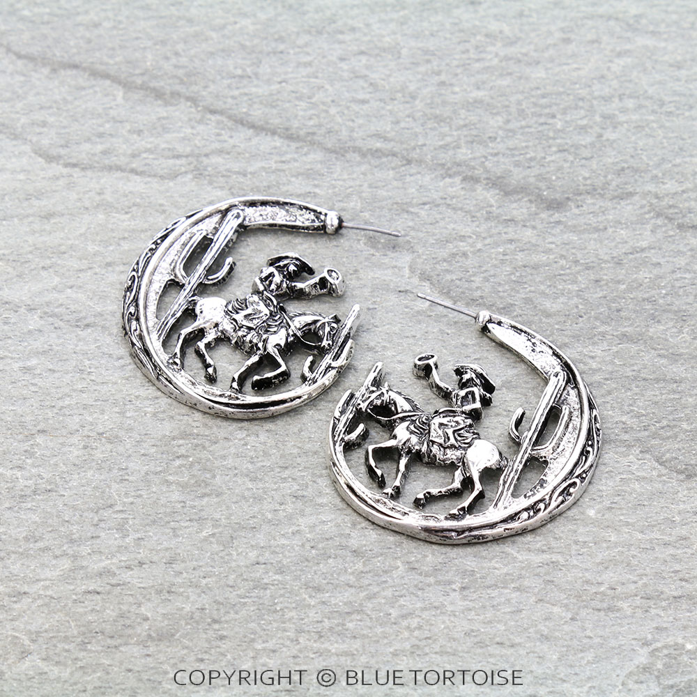 Western Cowgirl Hoop Earrings