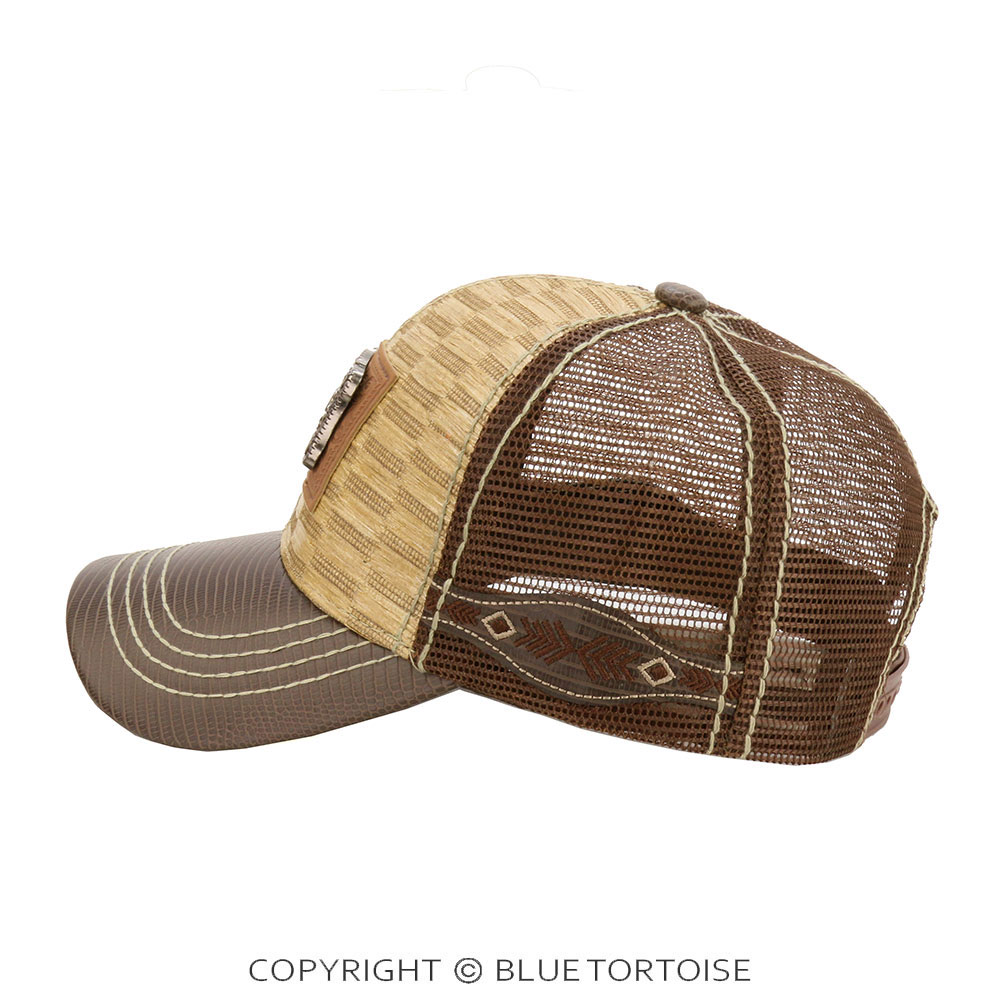 Texas Map Patch Straw Side Band Cap - Image 2