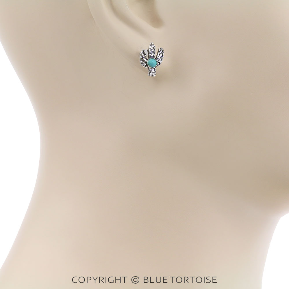 3 Pair Western Cactus Earring Set - Image 2