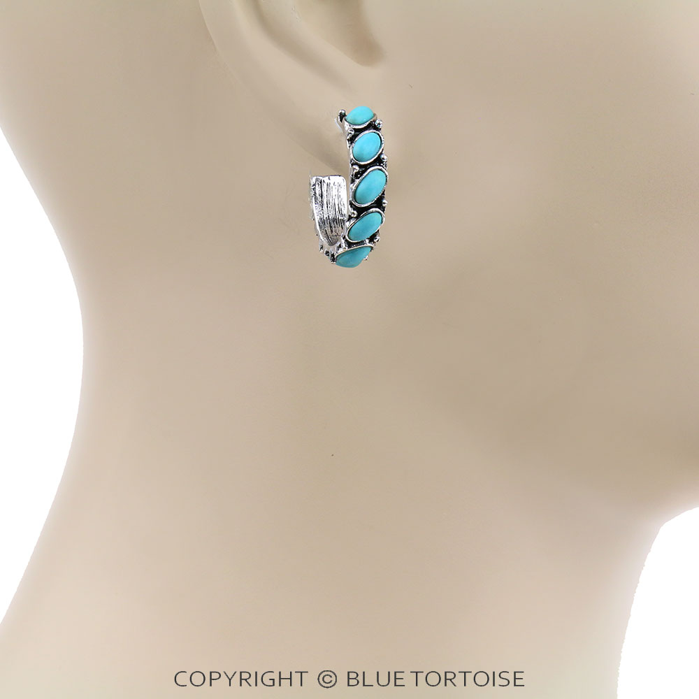 3 Pair Western Stone Earring Set - Image 4