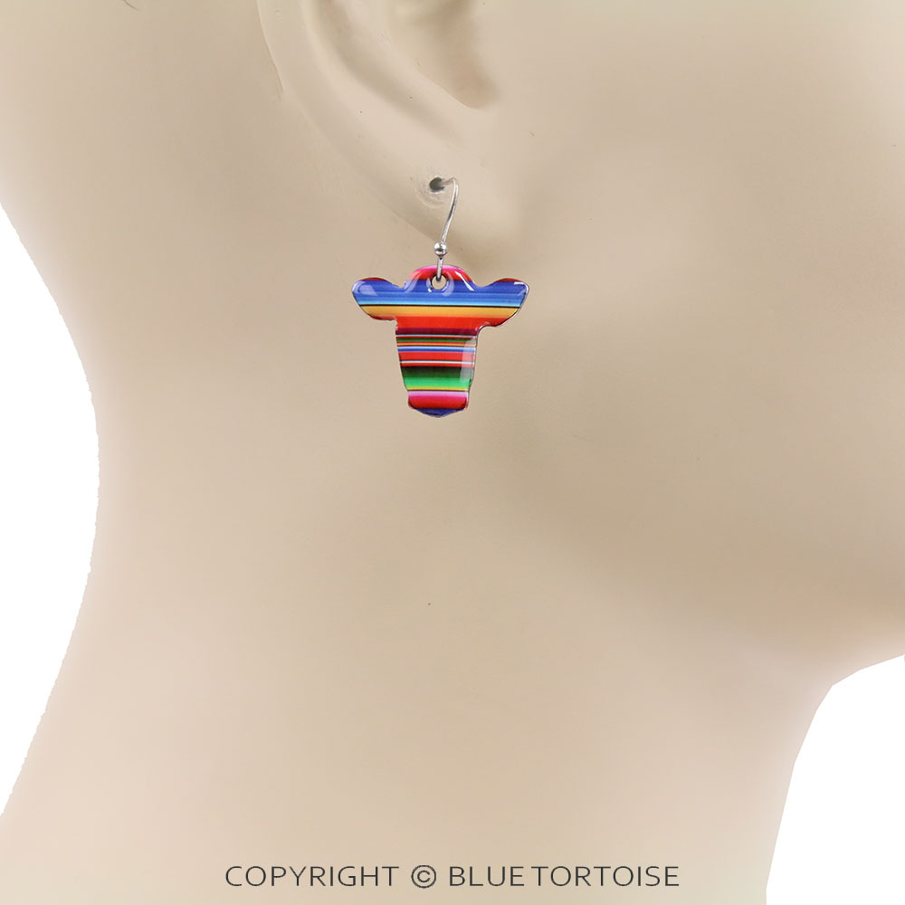 Western Cow Head Silhouette Dangle Earrings - Image 2