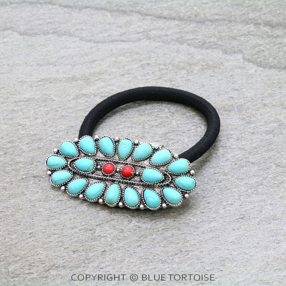 Western Turquoise Hair Tie