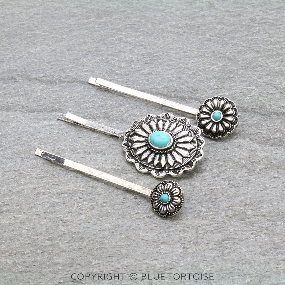 Western Concho Bobby Pins Set