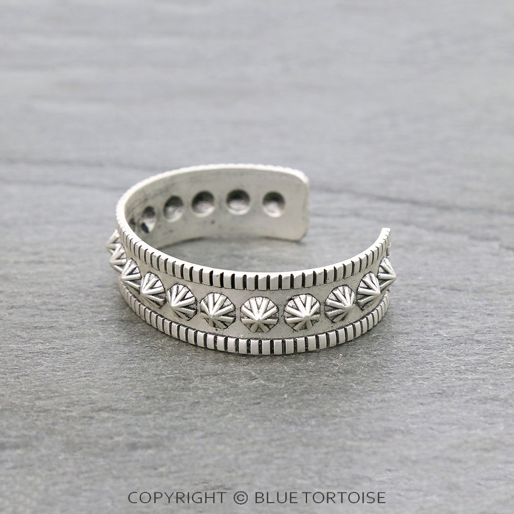 Boho Concho "C" Cuff Bracelet - Image 2