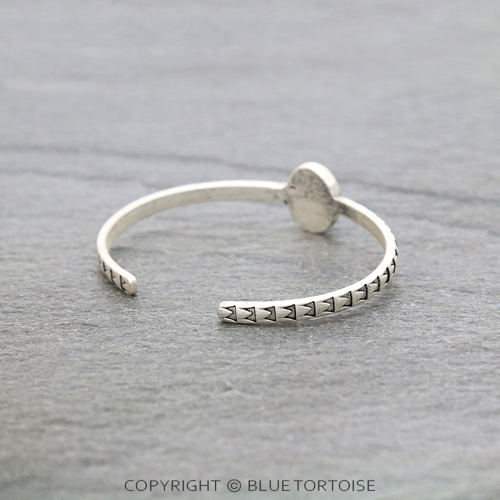Natural Stone "C" Cuff Bracelet - Image 3