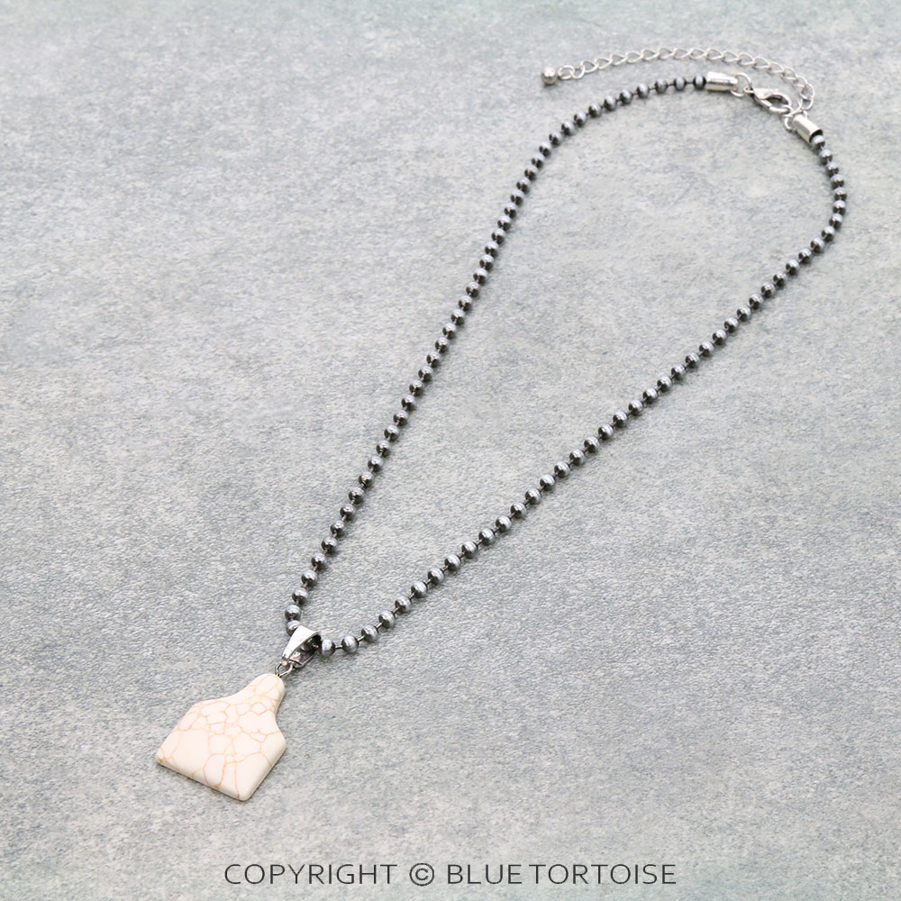 Western Ear Tag Pendant Necklace