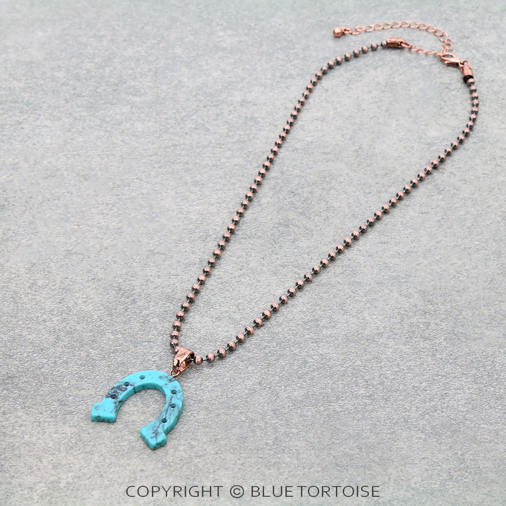 Western Horseshoe Pendant Necklace