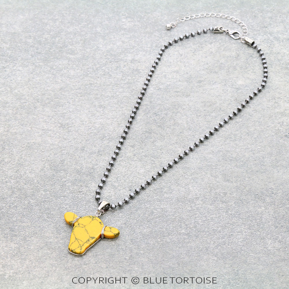 Western Cow Head Pendant Necklace