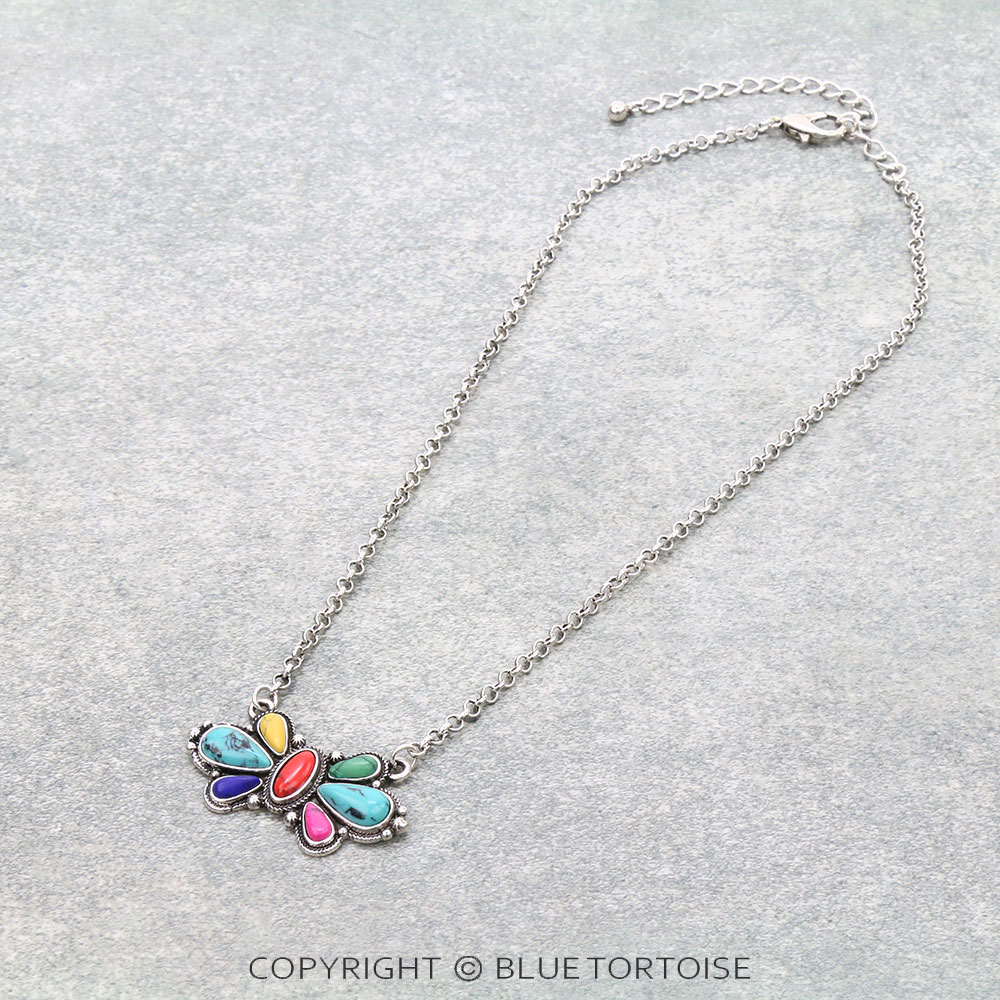 Western Concho Pendant Necklace