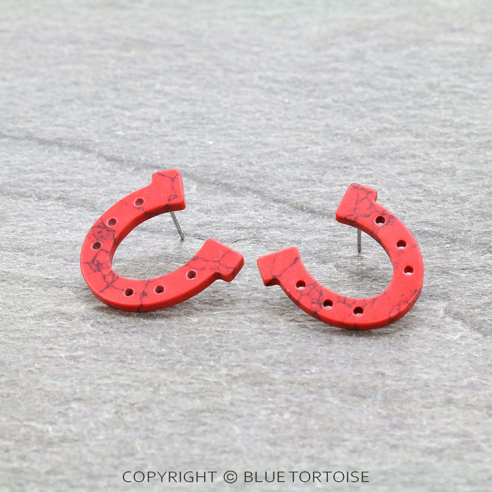 Western Horseshoe Stud Earrings