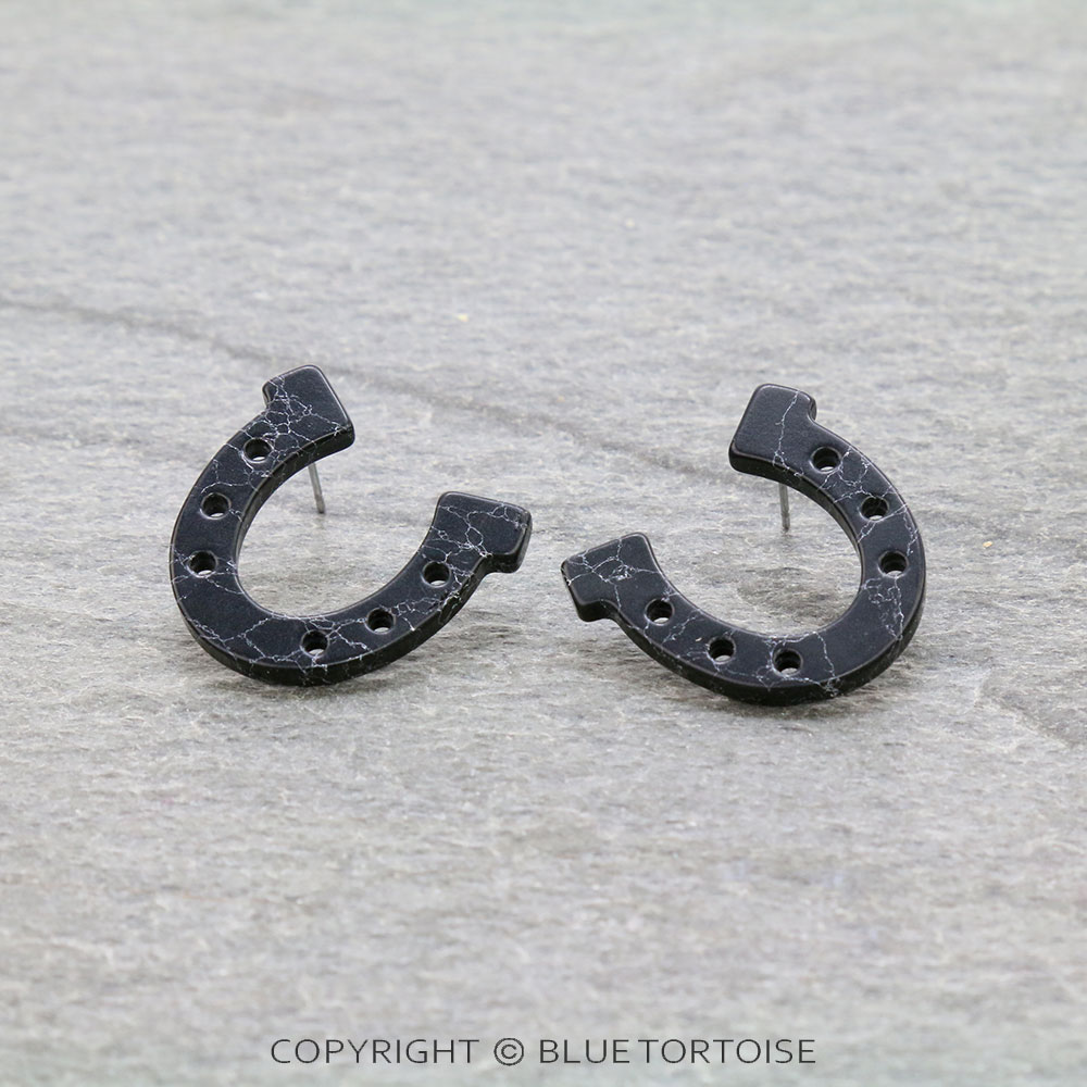 Western Horseshoe Stud Earrings