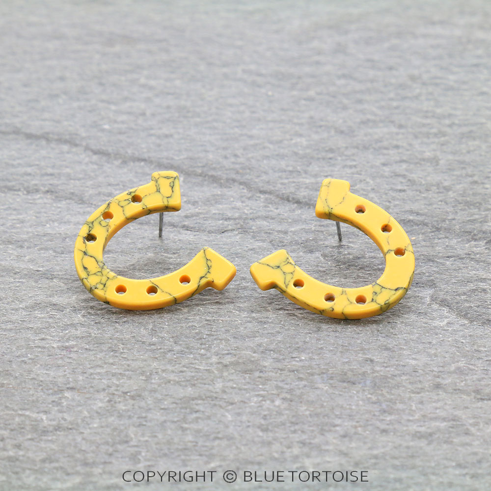 Western Horseshoe Stud Earrings