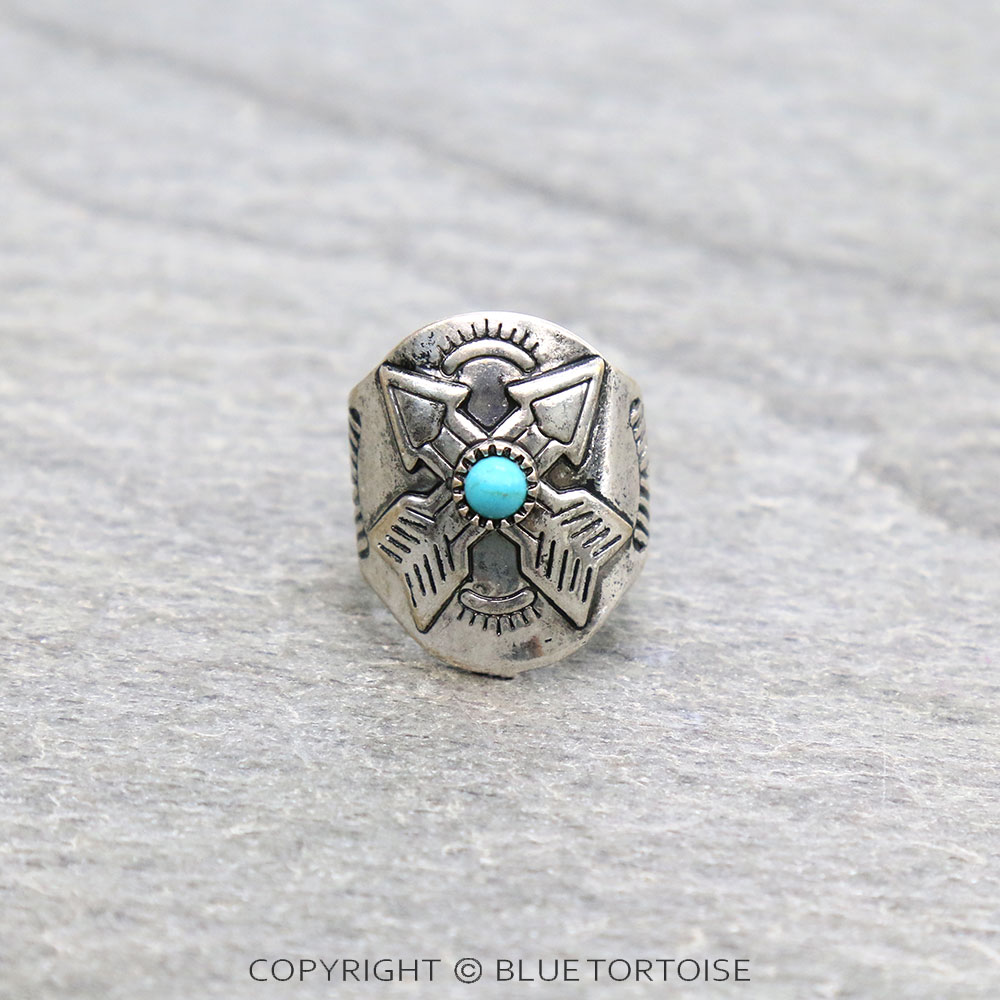 Western Crossed Arrow Cuff Ring