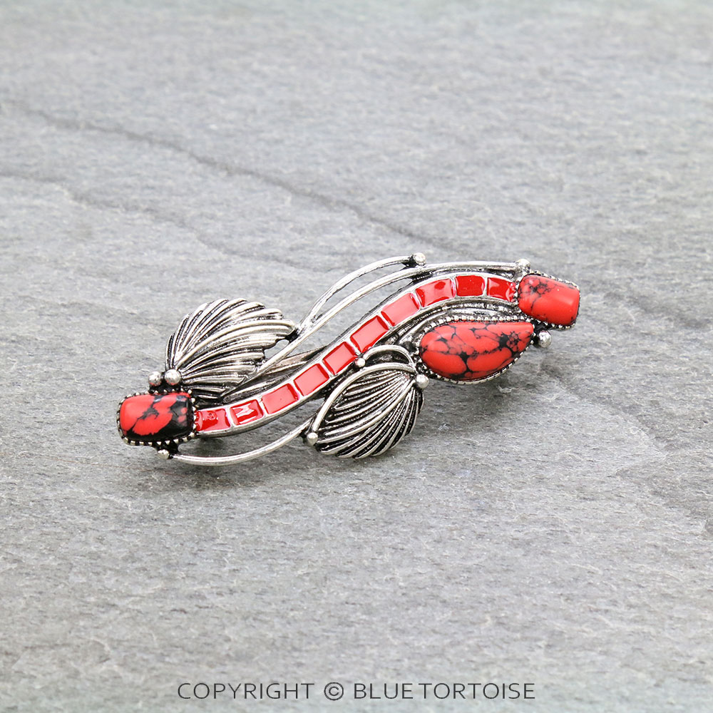 Western Design Stone Hair Clip Barrette