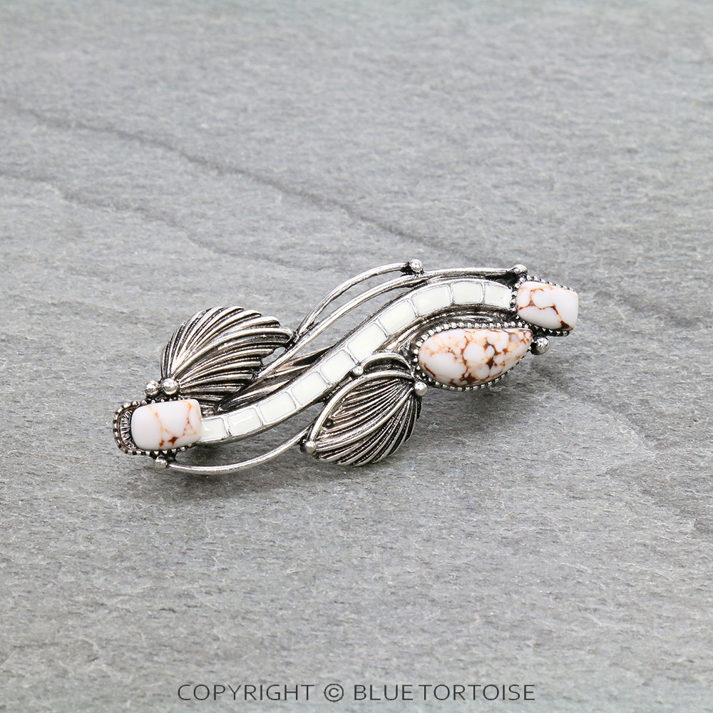 Western Design Stone Hair Clip Barrette