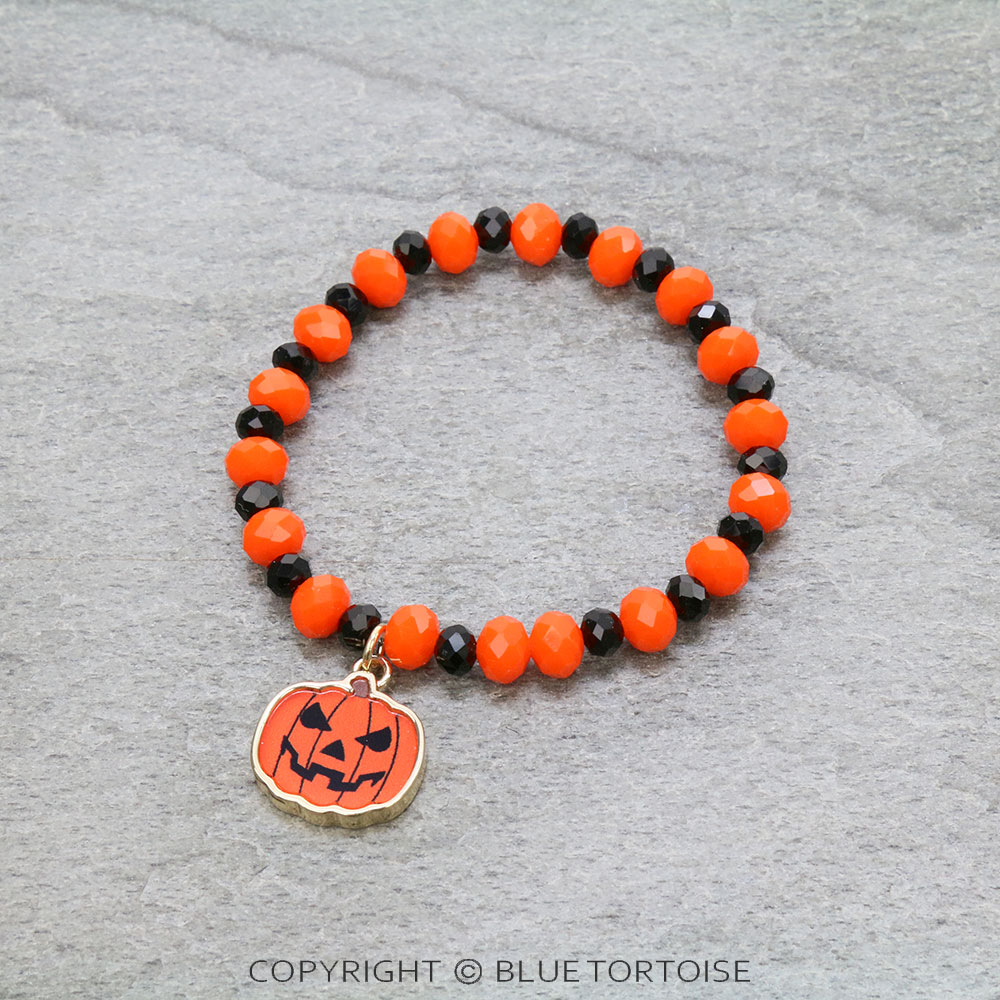 Halloween Jack-O'-Lantern Bubble Stretch Bracelet