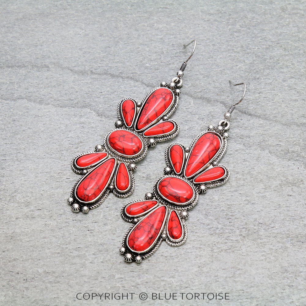 3" Western Concho Dangle Earrings
