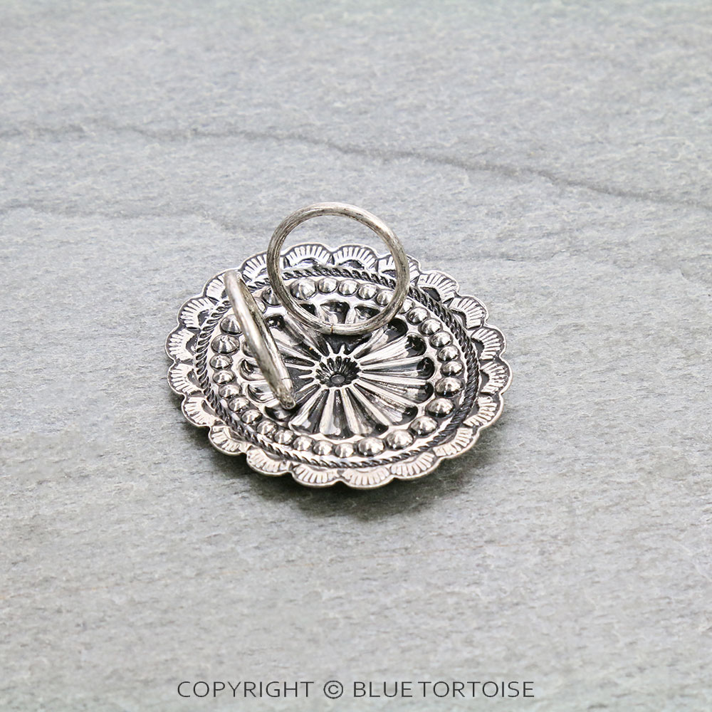 2" Western Concho Scarf Ring - Image 2