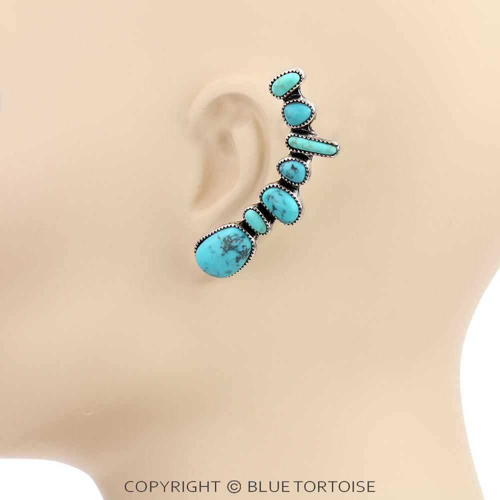 3" Color Stone Ear Cuff Earring - Image 2