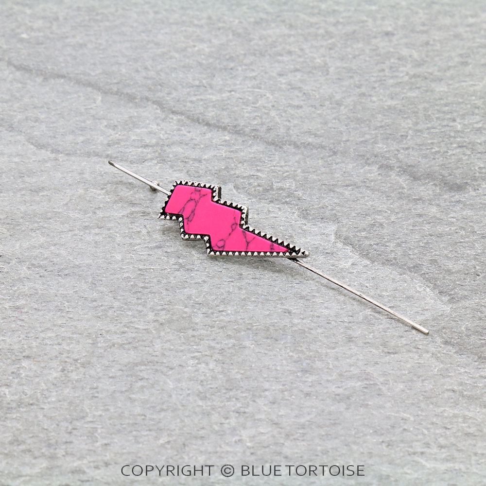 3" Thunder Stone Ear Pin Earring