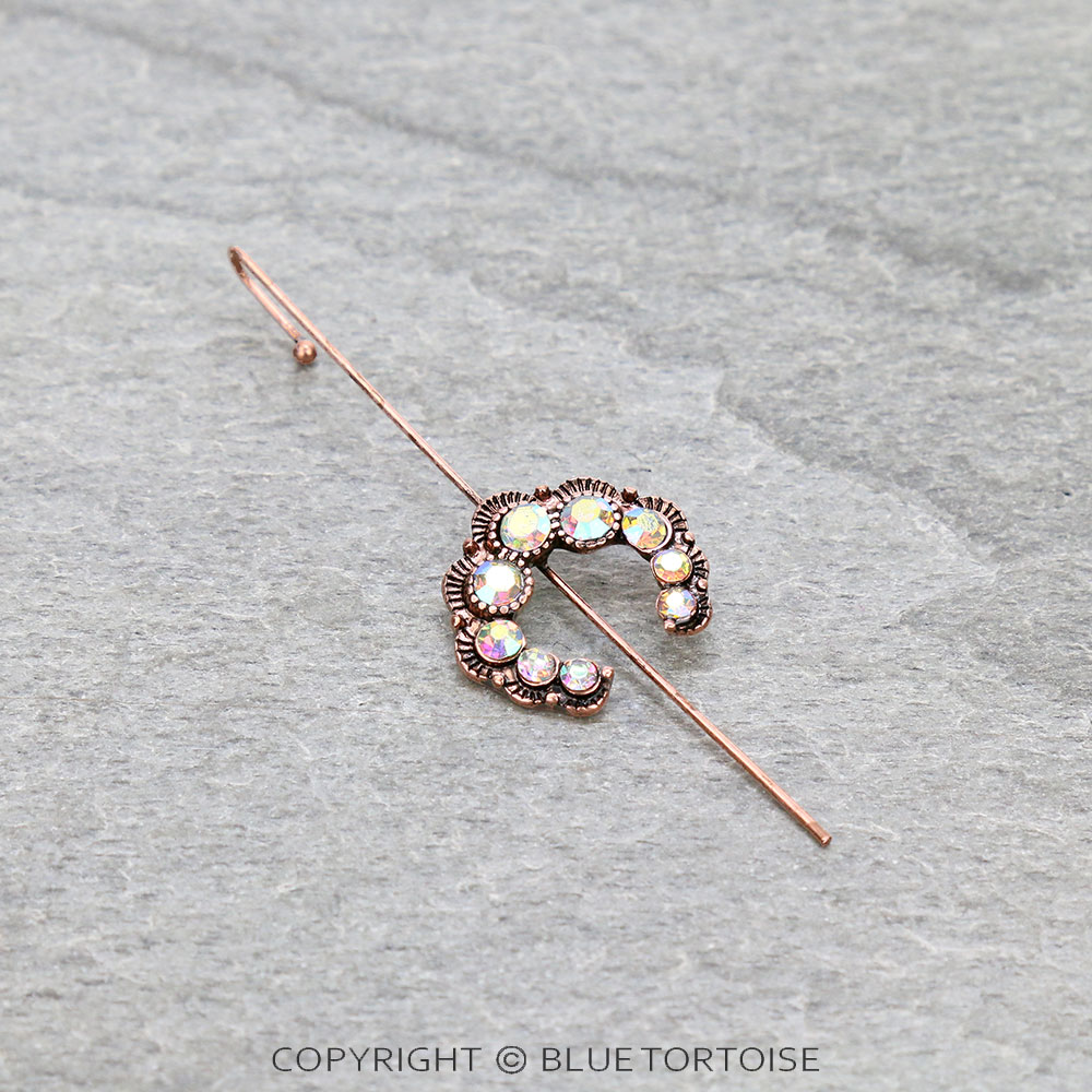 3" Western Squash Blossom Ear Pin Earring