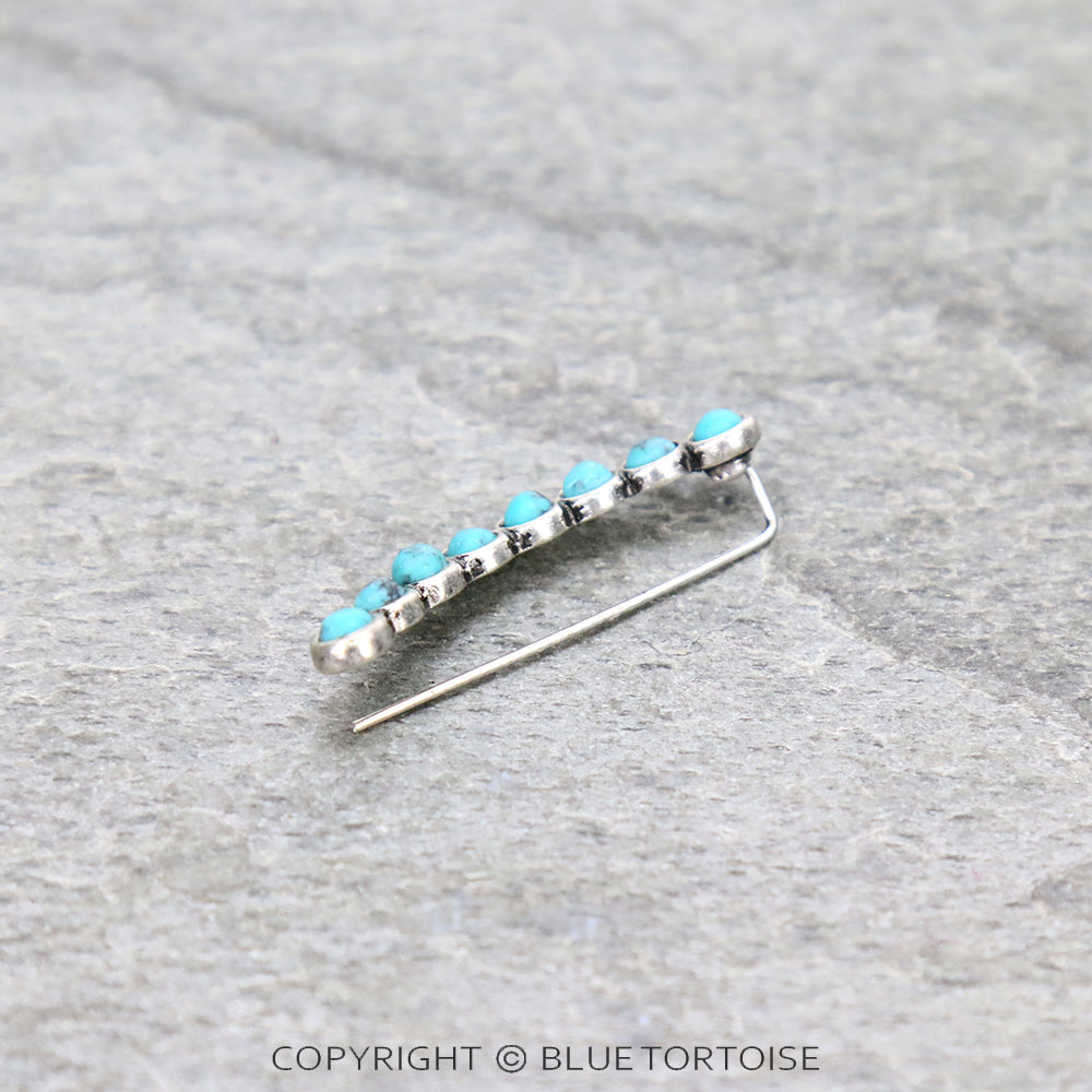 1.25" Color Stone Climber Earring - Image 3