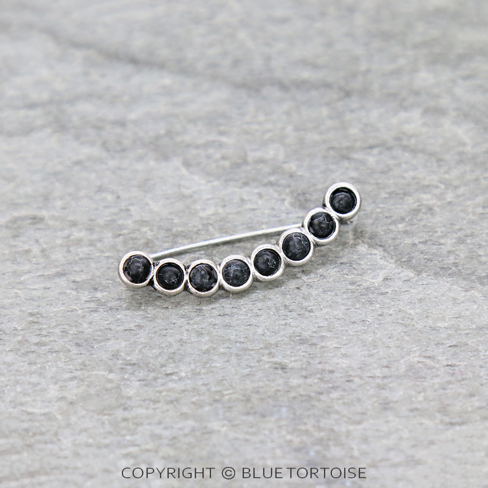 1.25" Color Stone Climber Earring