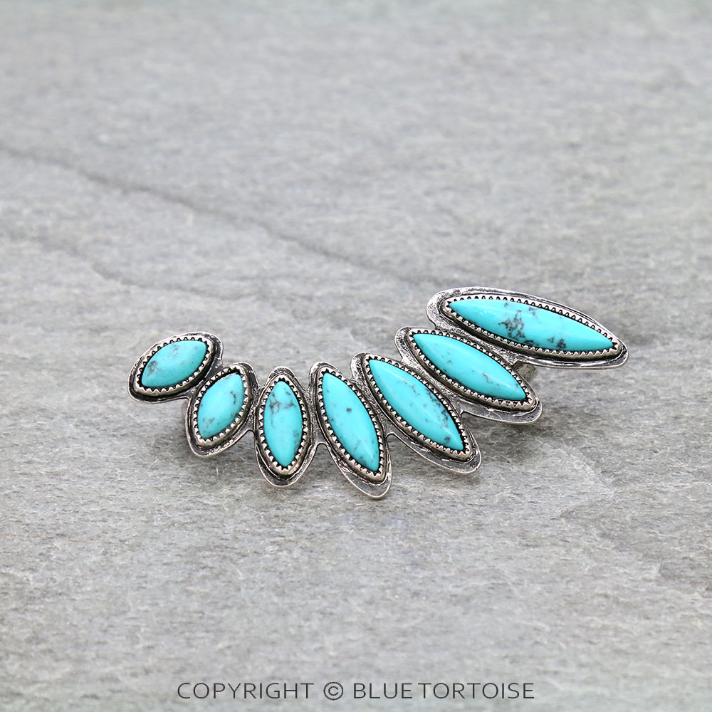 3" Color Stone Ear Cuff Earring - Image 3