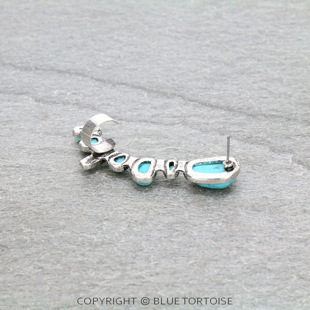 3" Color Stone Ear Cuff Earring - Image 4