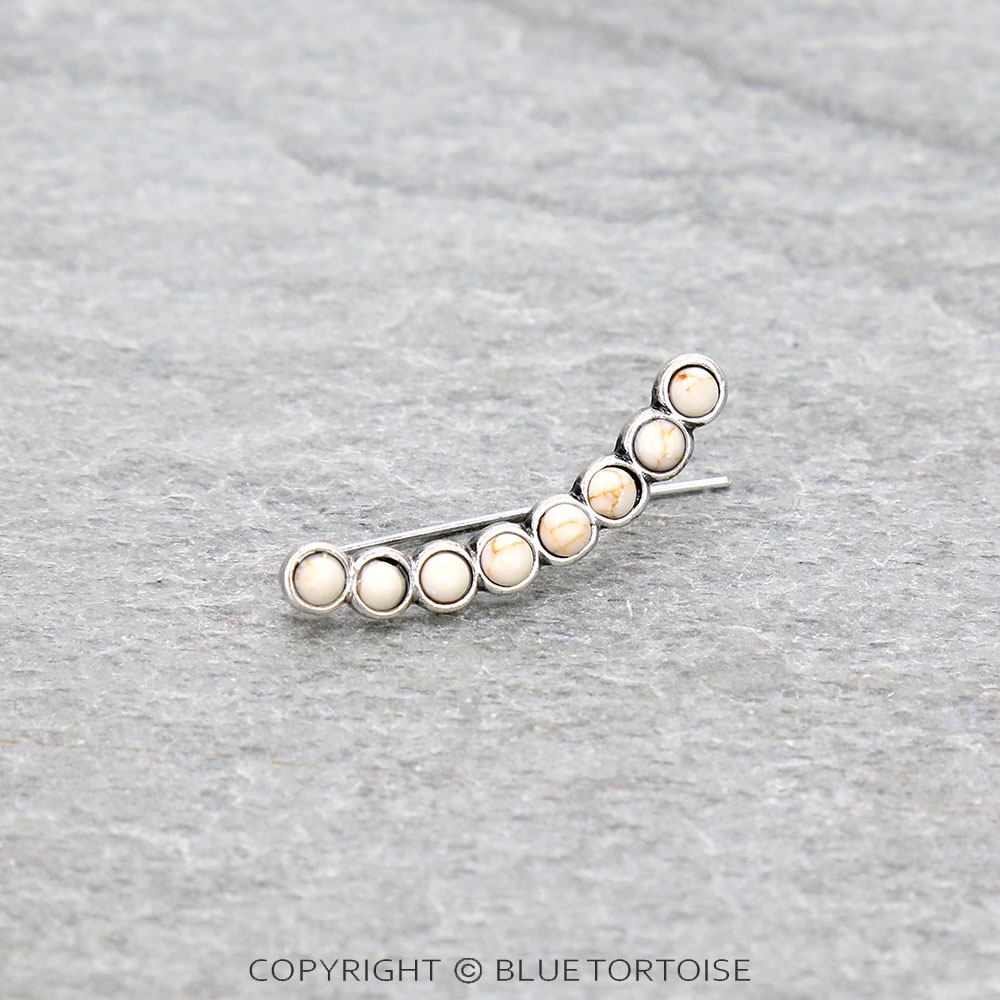 1.25" Color Stone Climber Earring