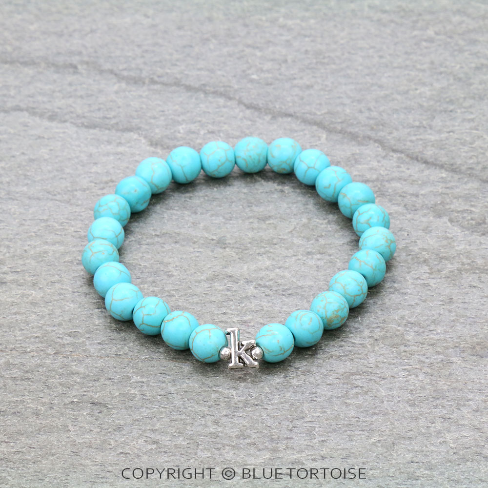 Lowercase "K" Initial Stretch Bracelet