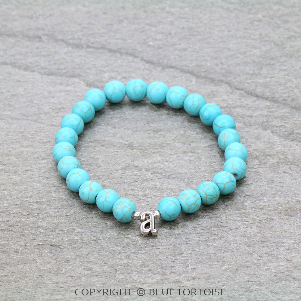 Lowercase "A" Initial Stretch Bracelet