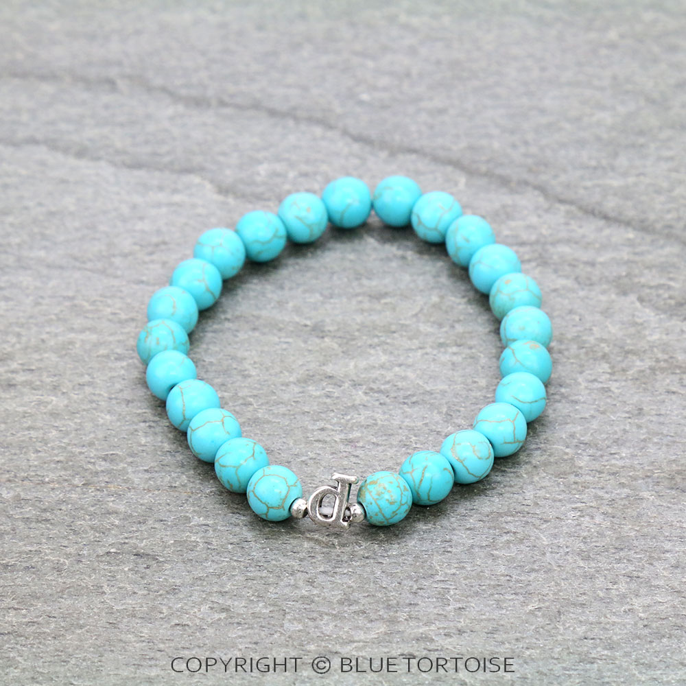 Lowercase "D" Initial Stretch Bracelet