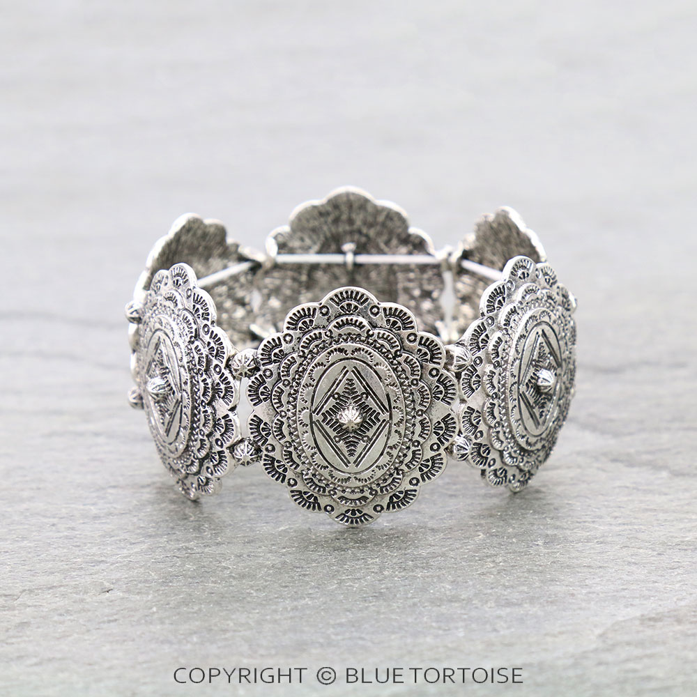 Western Concho Double Stretch Bracelet