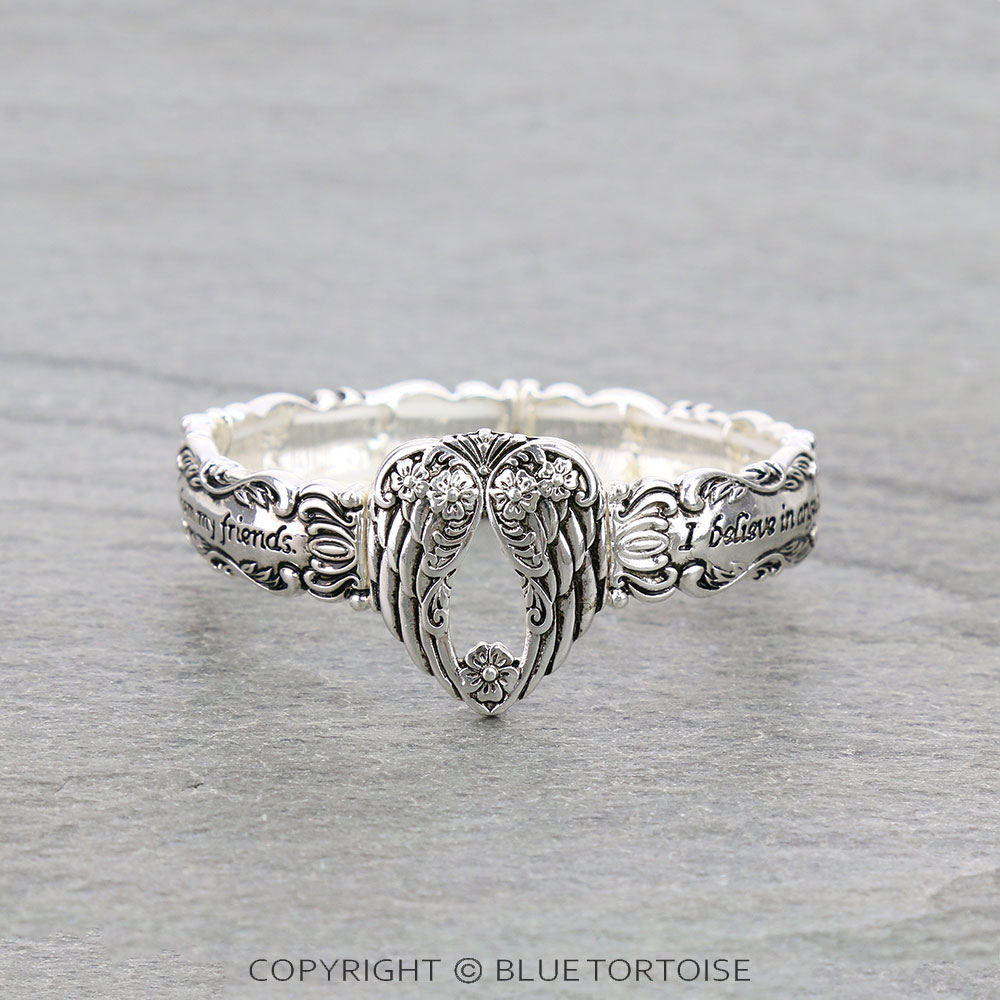 Message "Guardian Angel" Double Stretch Bracelet