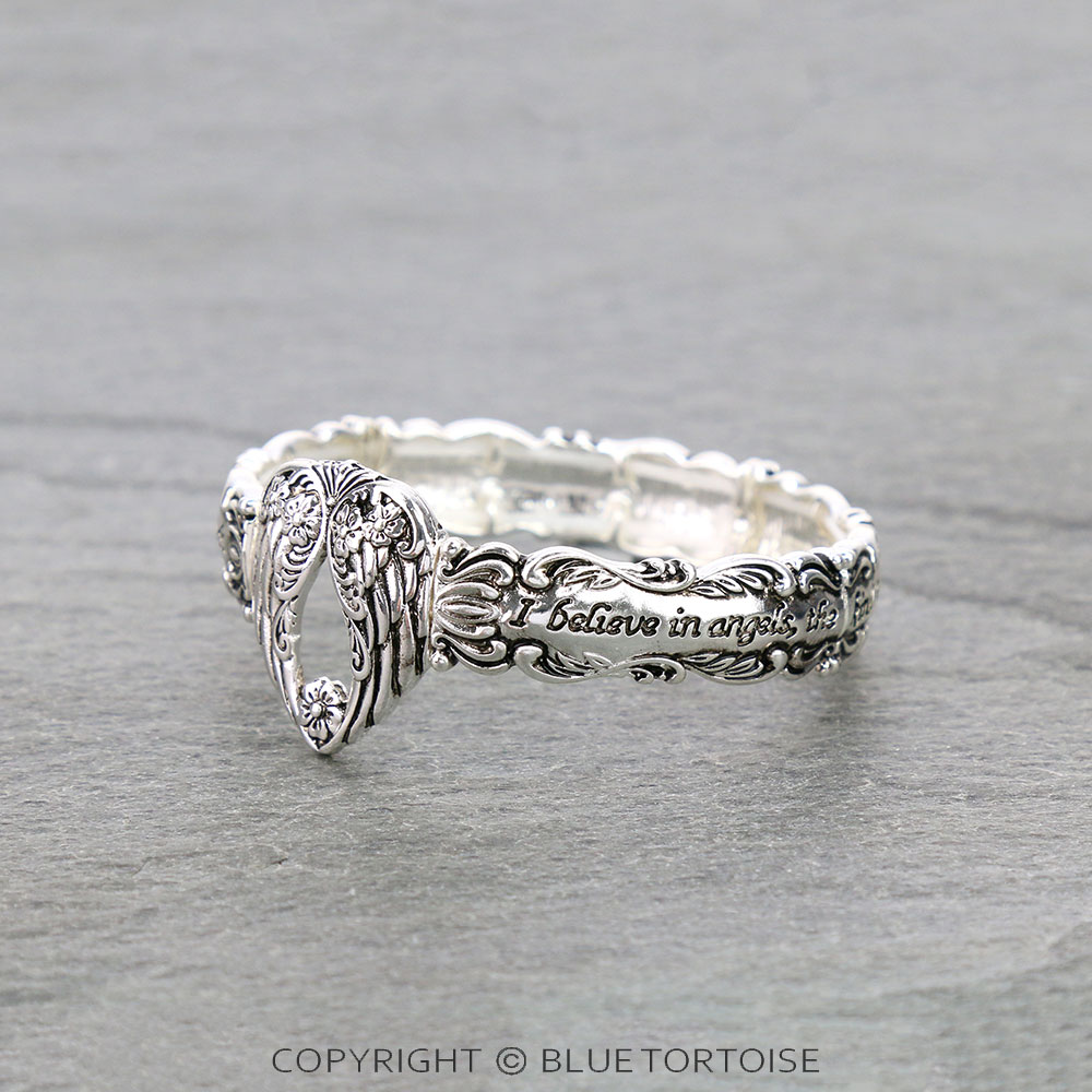 Message "Guardian Angel" Double Stretch Bracelet - Image 2