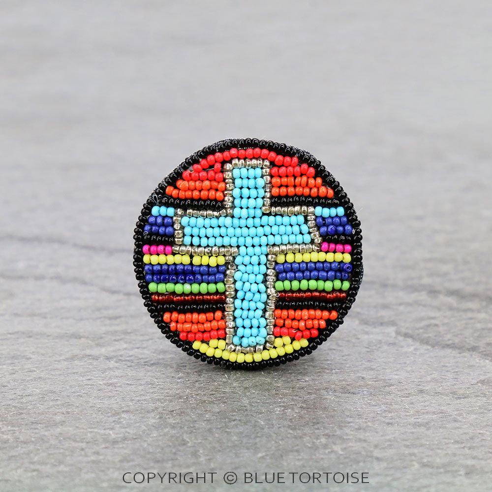 Cross Seed Bead Phone Grip & Stand
